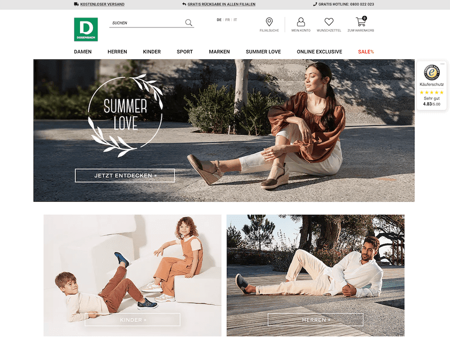 DOSENBACH.ch online Shop