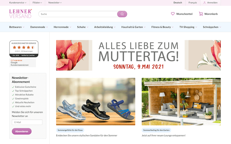 Lehner Versand online Shop Schweiz Sursee