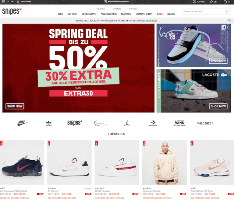 Snipes.ch online Shop Schweiz - Schweiz-Versand.ch