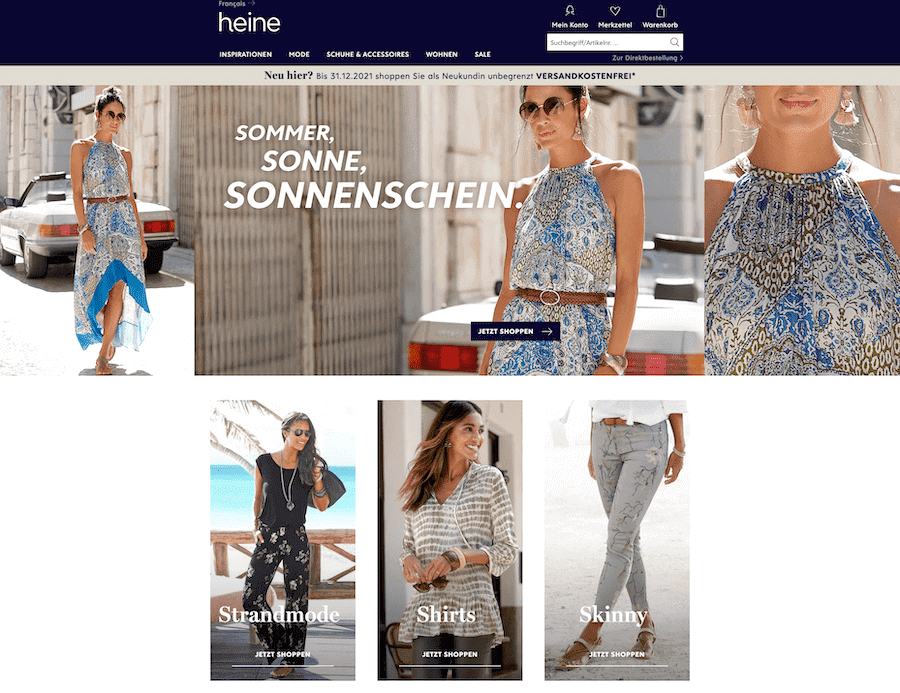 Heine Mode Schweiz online Shop