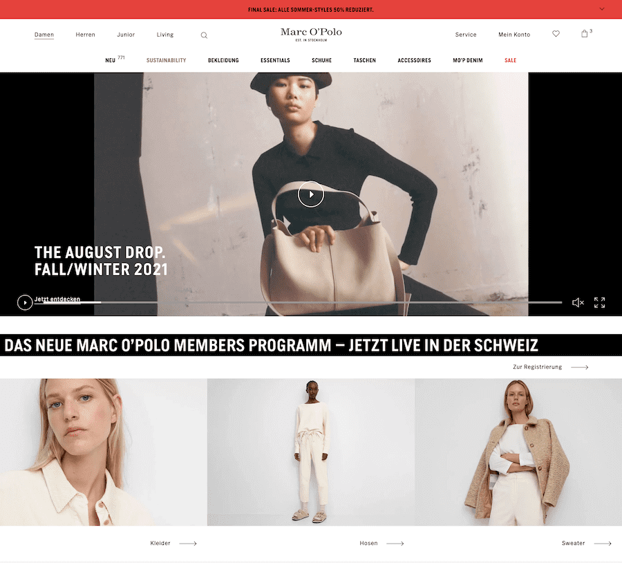 Marc O’Polo online Shop Schweiz 