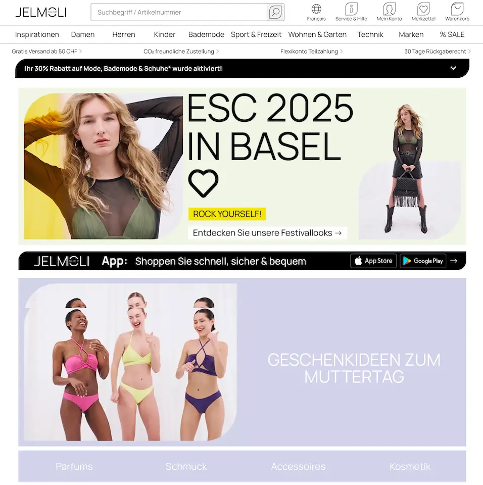 Jelmoli online Shop Schweiz
