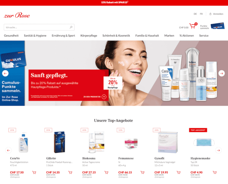 Zur Rose Shop online Apotheke Schweiz SchweizVersand.ch