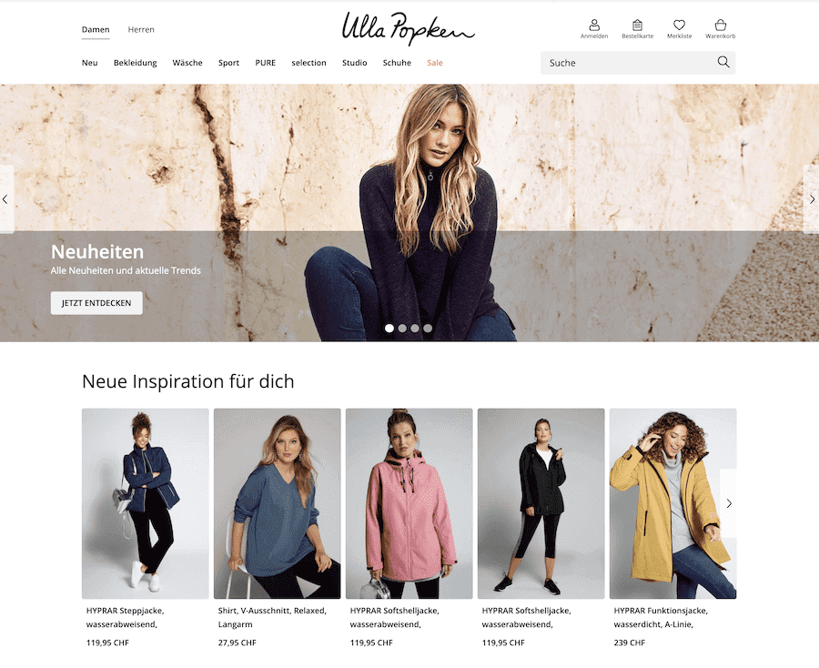Ulla Popken online Shop Schweiz