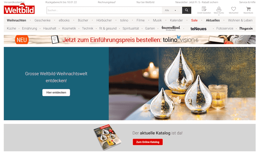Weltbild Schweiz online Shop