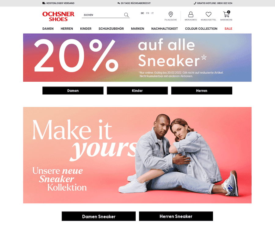 Ochsner Shoes online Shop Schweiz