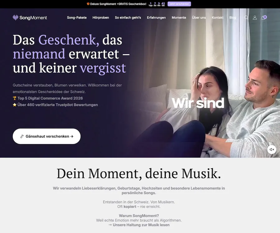SongMoment.ch – persönlichen Song erstellen lassen